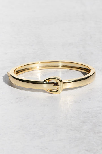 HIPSTER BELT BUCKLE BANGLE- GOLD PLATED